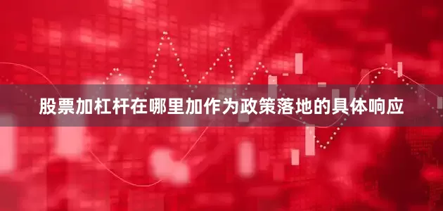 股票加杠杆在哪里加作为政策落地的具体响应