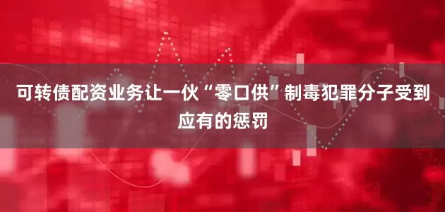 可转债配资业务让一伙“零口供”制毒犯罪分子受到应有的惩罚